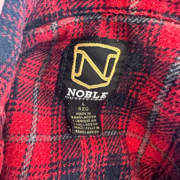 Lucky Valentines Plaid Flannel Shirt LARGE  Sweetgrass Oversized Upcycled Unique - Picture 5 of 6